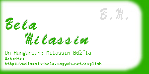 bela milassin business card